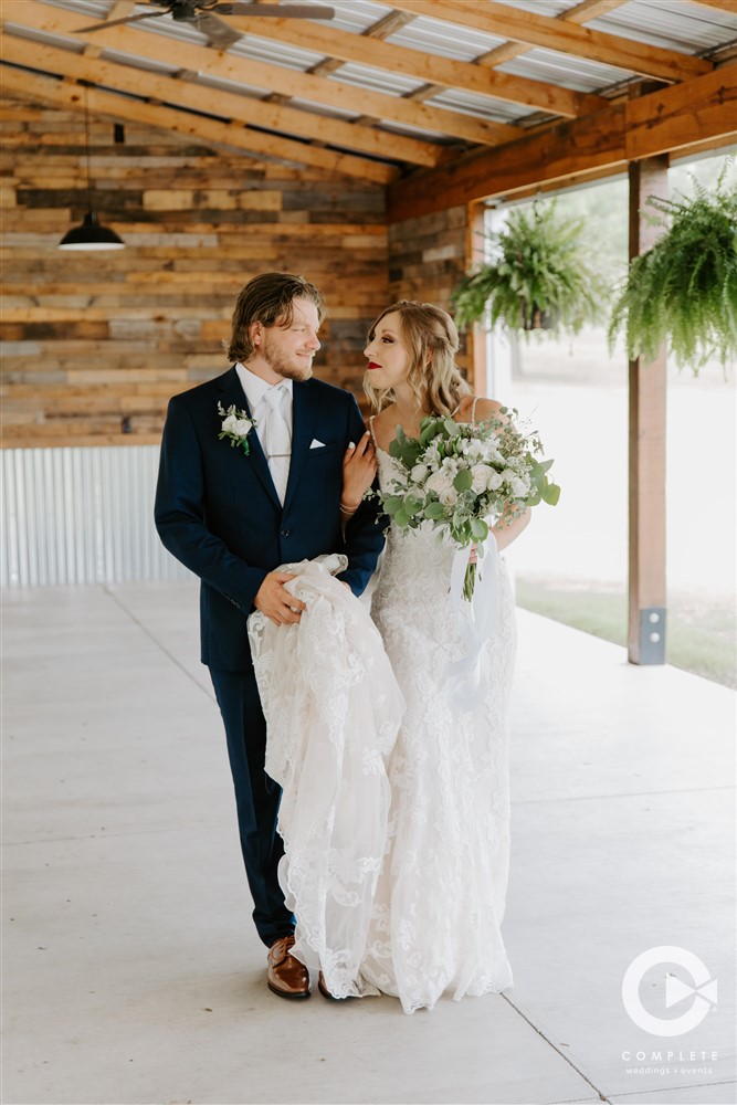 Bride and Groom at 810 Ranch