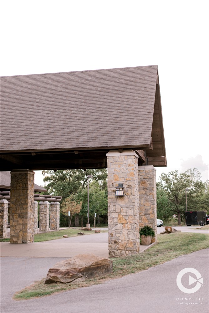 Outside the event center at Camp Loughridge